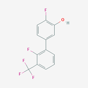 molecular formula C13H7F5O B6375018 2-Fluoro-5-(2-fluoro-3-trifluoromethylphenyl)phenol CAS No. 1261894-28-3