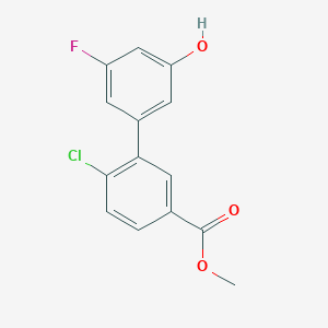 molecular formula C14H10ClFO3 B6375054 MFCD18314044 CAS No. 1261999-11-4