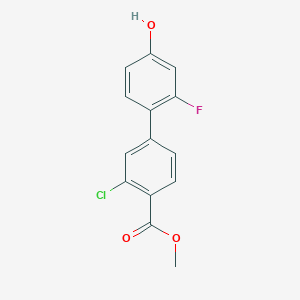 molecular formula C14H10ClFO3 B6375069 MFCD18314047 CAS No. 1262002-94-7