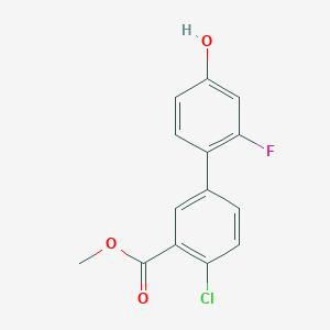 molecular formula C14H10ClFO3 B6375085 MFCD18314051 CAS No. 1261948-25-7
