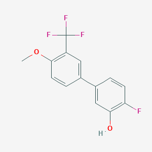 molecular formula C14H10F4O2 B6375159 2-Fluoro-5-(4-methoxy-3-trifluoromethylphenyl)phenol CAS No. 1261972-33-1
