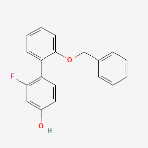 molecular formula C19H15FO2 B6375167 4-(2-Benzyloxyphenyl)-3-fluorophenol CAS No. 1261930-72-6