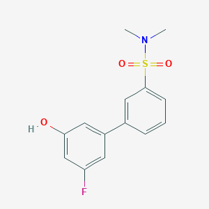 molecular formula C14H14FNO3S B6375253 5-(3-N,N-Dimethylsulfamoylphenyl)-3-fluorophenol CAS No. 1261972-69-3