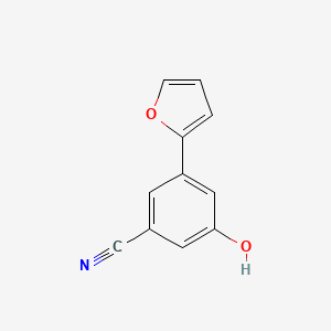 molecular formula C11H7NO2 B6375406 3-(Furan-2-yl)-5-hydroxybenzonitrile CAS No. 1261897-93-1