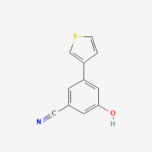 molecular formula C11H7NOS B6375428 3-Cyano-5-(thiophen-3-YL)phenol CAS No. 1261895-81-1