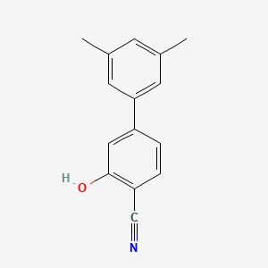 molecular formula C15H13NO B6375633 2-Cyano-5-(3,5-dimethylphenyl)phenol CAS No. 1261894-58-9