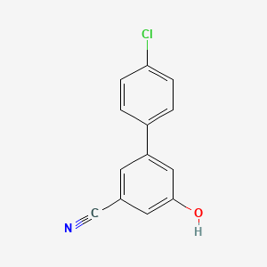 molecular formula C13H8ClNO B6375948 MFCD18314257 CAS No. 1261891-23-9