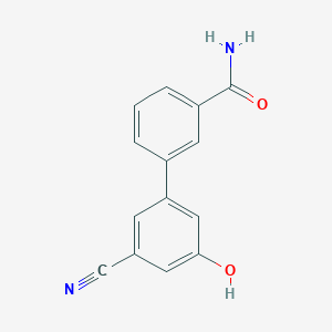 molecular formula C14H10N2O2 B6376091 5-(3-Aminocarbonylphenyl)-3-cyanophenol CAS No. 1261963-75-0