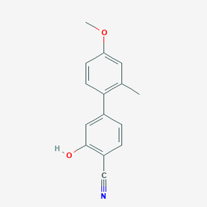 molecular formula C15H13NO2 B6376131 2-Cyano-5-(4-methoxy-2-methylphenyl)phenol CAS No. 1261941-89-2