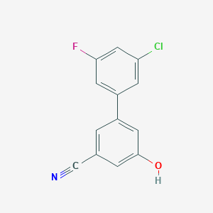 molecular formula C13H7ClFNO B6376424 MFCD18314371 CAS No. 1261985-76-5