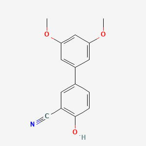 molecular formula C15H13NO3 B6376619 2-Cyano-4-(3,5-dimethoxyphenyl)phenol CAS No. 1261891-64-8