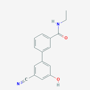 molecular formula C16H14N2O2 B6376904 3-Cyano-5-[3-(N-ethylaminocarbonyl)phenyl]phenol CAS No. 1261968-77-7