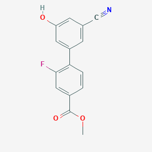 molecular formula C15H10FNO3 B6376940 MFCD18314482 CAS No. 1261942-31-7