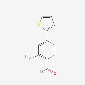 molecular formula C11H8O2S B6377444 2-Hydroxy-4-(thiophen-2-yl)benzaldehyde CAS No. 1118519-87-1