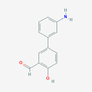 B6377461 4-(3-Aminophenyl)-2-formylphenol, 95% CAS No. 1111120-25-2