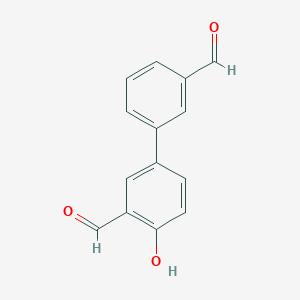 molecular formula C14H10O3 B6377564 4-Hydroxy-[1,1'-biphenyl]-3,3'-dicarbaldehyde CAS No. 1111132-35-4