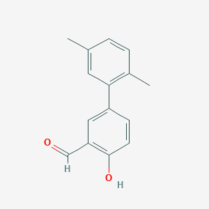 molecular formula C15H14O2 B6377614 4-(2,5-Dimethylphenyl)-2-formylphenol CAS No. 1111132-28-5