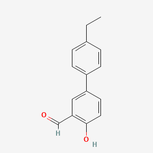 B6377617 4-(4-Ethylphenyl)-2-formylphenol, 95% CAS No. 1111120-97-8