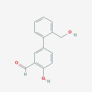 molecular formula C14H12O3 B6377721 2-Formyl-4-(2-hydroxymethylphenyl)phenol CAS No. 1111132-34-3