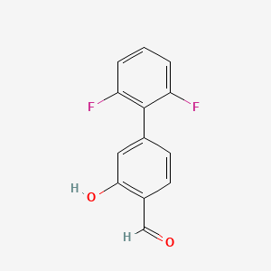 molecular formula C13H8F2O2 B6377924 5-(2,6-Difluorophenyl)-2-formylphenol CAS No. 1261943-82-1