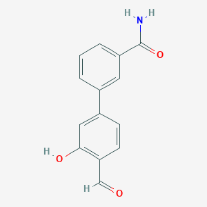 5-(3-Aminocarbonylphenyl)-2-formylphenol, 95%