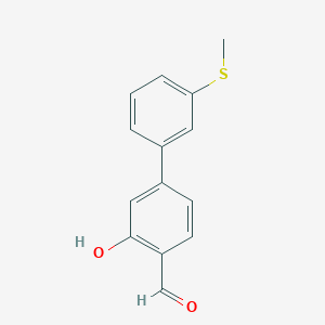2-Formyl-5-(3-methylthiophenyl)phenol, 95%