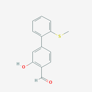 2-Formyl-5-(2-methylthiophenyl)phenol, 95%