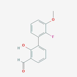 6-(2-Fluoro-3-methoxyphenyl)-2-formylphenol, 95%
