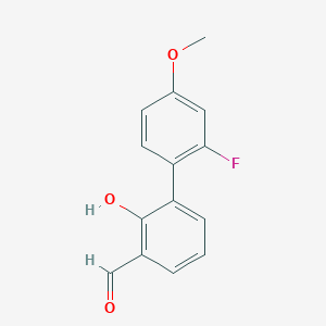 6-(2-Fluoro-4-methoxyphenyl)-2-formylphenol, 95%