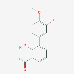 6-(3-Fluoro-4-methoxyphenyl)-2-formylphenol, 95%