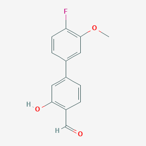5-(4-Fluoro-3-methoxyphenyl)-2-formylphenol, 95%