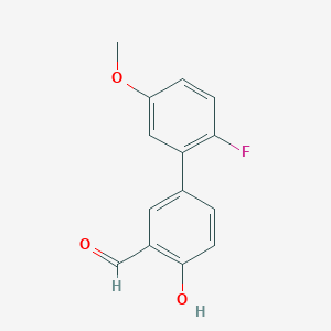 4-(2-Fluoro-5-methoxyphenyl)-2-formylphenol, 95%