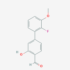5-(2-Fluoro-3-methoxyphenyl)-2-formylphenol, 95%