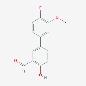 4-(4-Fluoro-3-methoxyphenyl)-2-formylphenol, 95%