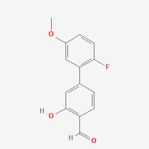 5-(2-Fluoro-5-methoxyphenyl)-2-formylphenol, 95%