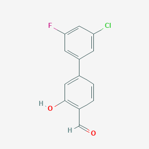 molecular formula C13H8ClFO2 B6378316 MFCD18314761 CAS No. 1261953-59-6