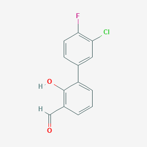 molecular formula C13H8ClFO2 B6378327 MFCD18314764 CAS No. 1261966-45-3