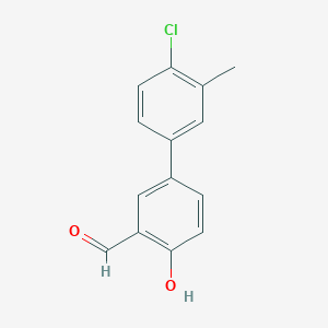 molecular formula C14H11ClO2 B6378331 4-(4-Chloro-3-methylphenyl)-2-formylphenol CAS No. 1111129-15-7