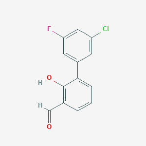 molecular formula C13H8ClFO2 B6378336 MFCD18314762 CAS No. 1261966-22-6
