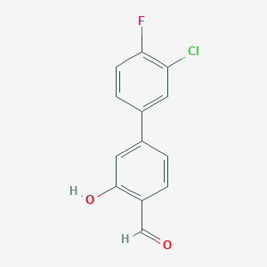 molecular formula C13H8ClFO2 B6378347 MFCD18314763 CAS No. 1261986-32-6