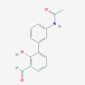 molecular formula C15H13NO3 B6378412 6-(3-Acetylaminophenyl)-2-formylphenol CAS No. 1261919-23-6