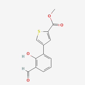 2-Formyl-6-[5-(methoxycarbonyl)thiophen-3-yl]phenol, 95%