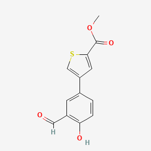 2-Formyl-4-[5-(methoxycarbonyl)thiophen-3-yl]phenol, 95%