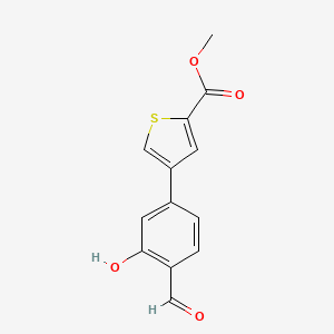 2-Formyl-5-[5-(methoxycarbonyl)thiophen-3-yl]phenol, 95%