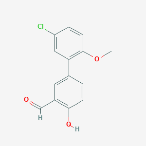 4-(5-Chloro-2-methoxyphenyl)-2-formylphenol, 95%