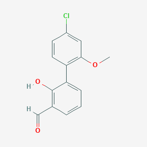 6-(4-Chloro-2-methoxyphenyl)-2-formylphenol, 95%