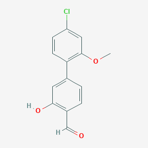 5-(4-Chloro-2-methoxyphenyl)-2-formylphenol, 95%