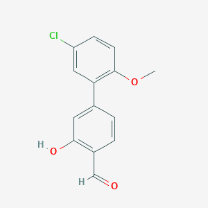 5-(5-Chloro-2-methoxyphenyl)-2-formylphenol, 95%