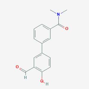 molecular formula C16H15NO3 B6378679 3'-Formyl-4'-hydroxy-N,N-dimethyl[1,1'-biphenyl]-3-carboxamide CAS No. 1093119-81-3