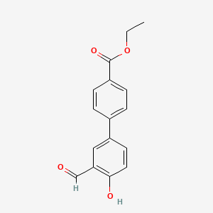 molecular formula C16H14O4 B6378732 4-(4-Ethoxycarbonylphenyl)-2-formylphenol CAS No. 1111120-71-8